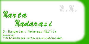 marta madarasi business card